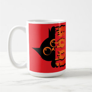 Taza De Café Un gato adorable con "Boo" : Diseño de un gato de 