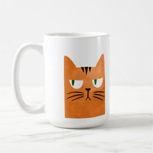 Taza De Café Un gato anaranjado con una actitud