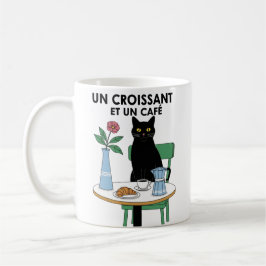 Taza De Café Un Gato Croissant 