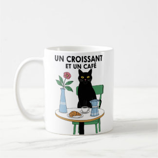 Taza De Café Un Gato Croissant