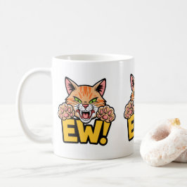 Taza De Café Un gato de la divertida actitud de Kitty ama a mam