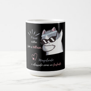 Taza De Café Un gato divertido de gafas de sol de Meow Chillin