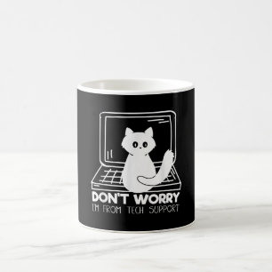 Taza De Café Un gato gracioso no se preocupa de que soy de los 