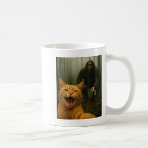 Taza De Café Un gato gracioso sorprendió a Happy Selfie con Big