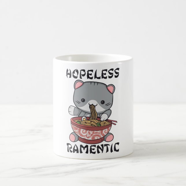 Taza De Café Un gato inhóspita de ramen (Centro)