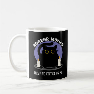 Taza De Café Un gato negro gracioso ama la película del terror