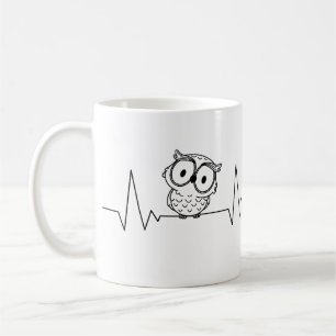 Taza De Café Un gato y un latido de búho