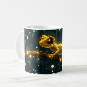 Taza De Café Un geco estilizado y luminoso, diseñado creativame