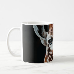 TAZA DE CAFÉ UN GIRAFFE EN EL ZOOLÓGICO DE CALGARY HACIENDO SAL