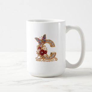 Taza De Café Un globo de oro elegante en forma de letra