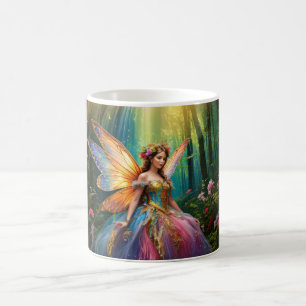 Taza De Café Un hada mágica en un bosque encantado