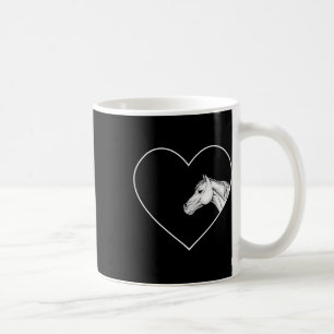 Taza De Café Un Hermoso Caballo Blanco Para Montar Chicas Coraz