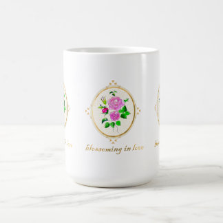 Taza De Café un hermoso mag de cerámica con diseño rosa