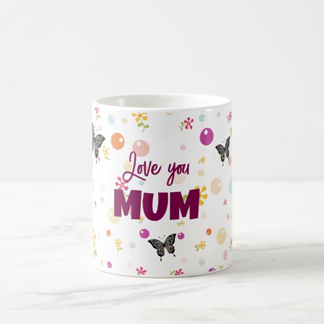Taza De Café Un hermoso personalizable te ama mamá café barba (Centro)