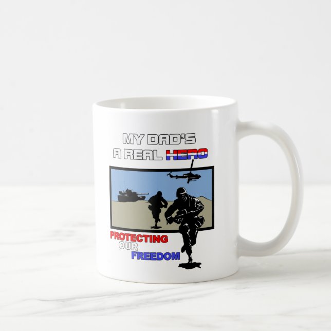 Taza De Café Un héroe real - militar (Derecha)