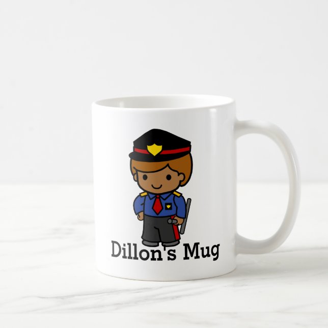 Taza De Café Un hombre de policía con bastón (Derecha)