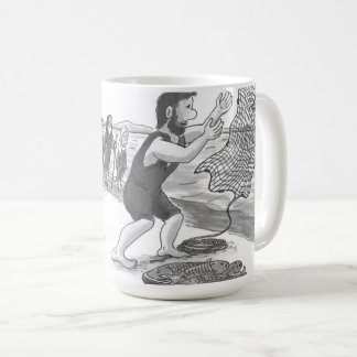 Taza De Café Un hombre que dio un pez enseñando otra pesca