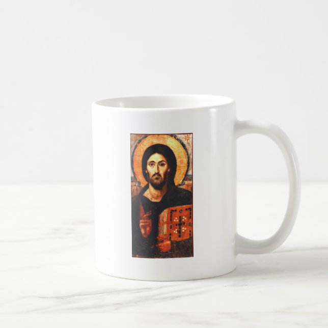 Taza De Café Un icono del siglo VI de Jesús (Derecha)