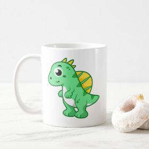 Taza De Café Un Ilustracion Agradable De Un Espinosaurio.