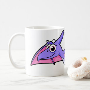 Taza De Café Un Ilustracion Agradable De Un Pterodáctilo Volado