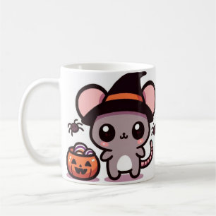 Taza De Café Un ilustracion de Halloween dulce y espeluznante c