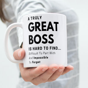 Taza De Café Un jefe verdaderamente genial, cita de agradecimie
