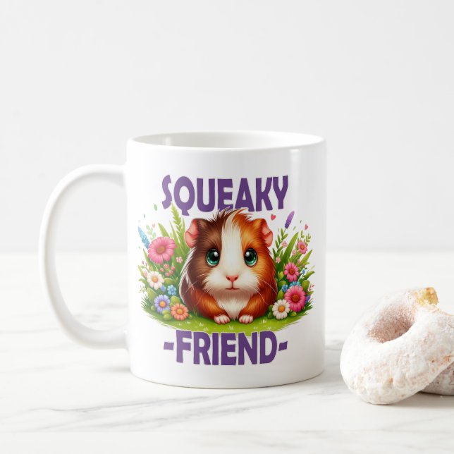 Taza De Café Un juego de palabras de amigo. Personalizado de ce (Con donut)