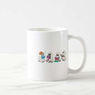 Taza De Café Un libro fantasma que lee libros de Halloween hace