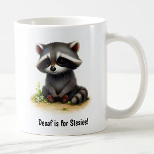 Taza De Café Un lindo café trapo de Racoon en 3D