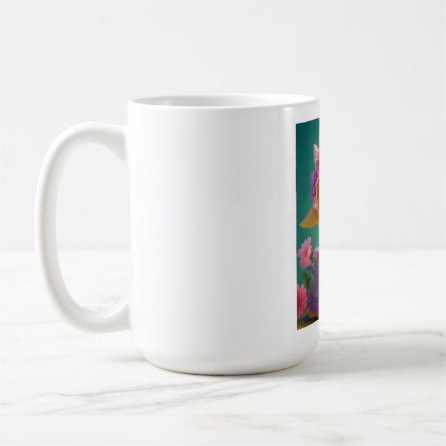 Taza De Café Un lindo cliparte de gato. (Izquierda)