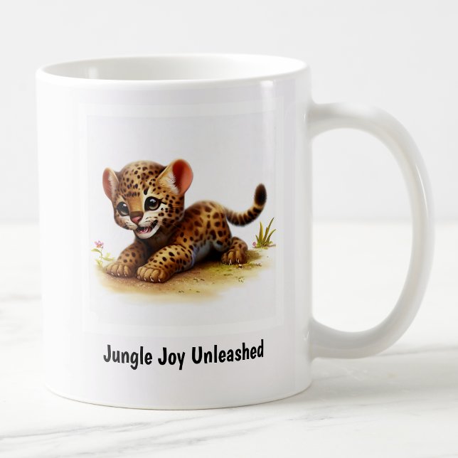 Taza De Café Un lindo tazón de café de Ocelot pintado en 3D (Subido por el creador)
