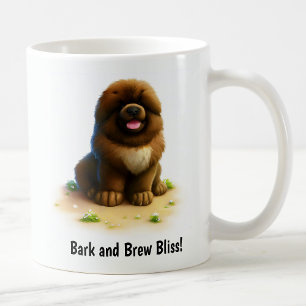 Taza De Café Un lindo tazón de café tibetano pintado en 3D