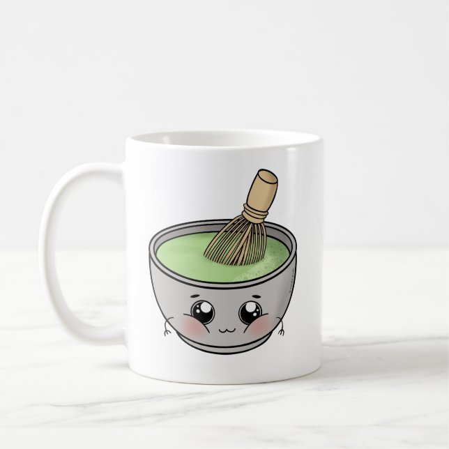 Taza De Café Un lindo tazón de té matcha - Kawaii (Izquierda)