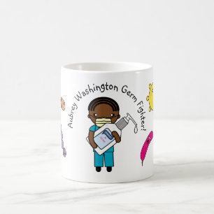 Taza De Café Un luchador alemán aburrido africano personalizado