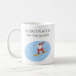Taza De Café Un lugar Chica está en las pistas