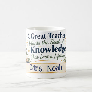 Taza De Café ¡Un maestro planta semillas de conocimiento! Regal