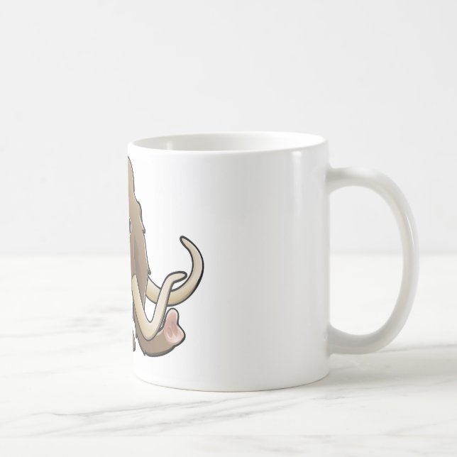 Taza De Café Un mamut lanoso amistoso lindo (Derecha)