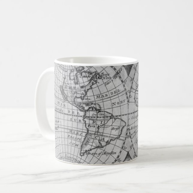 Taza De Café Un mapa del mundo (Anverso izquierdo)