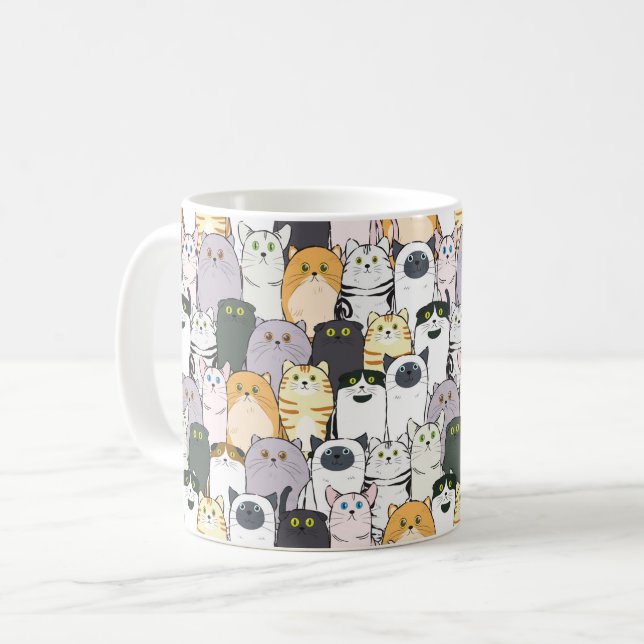 Taza De Café Un mar de gatos (Anverso izquierdo)