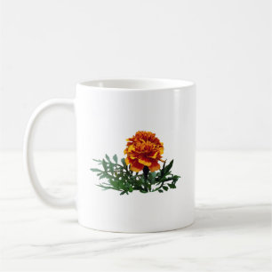 Taza De Café Un Marigold naranja con puntas amarillas