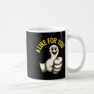 Taza De Café Un Me Gusta Para Ti, Diseño De Dibujos Animados De