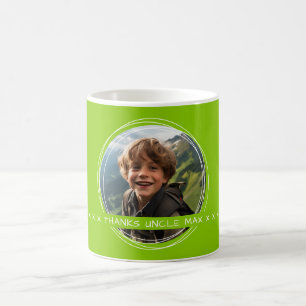 Taza De Café Un Mensaje de Foto Personalizado Moderno Brat Verd