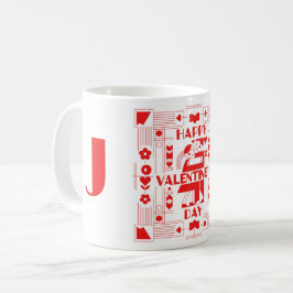 Taza De Café Un moderno Bauhaus personalizado para el Día de Sa