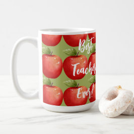 Taza De Café Un montón de deliciosas Manzanas Rojas mejor profe