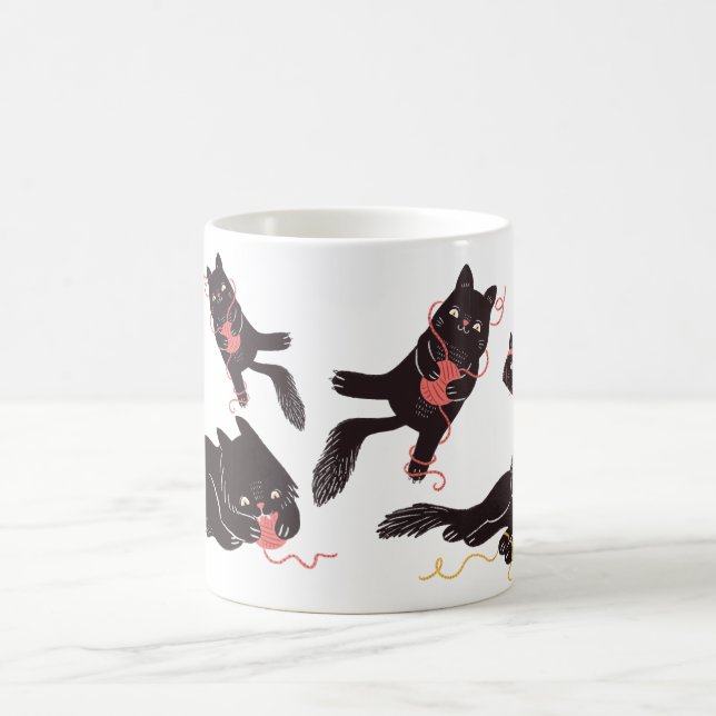 Taza De Café Un Mundo De Gatos Divertido (Centro)