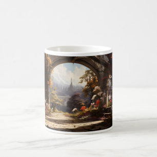 Taza De Café Un mundo fantástico de palacios y flores