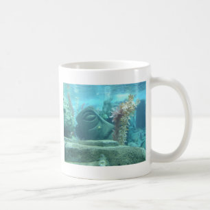 Taza De Café Un mundo submarino - diseño de estatuas de piedra