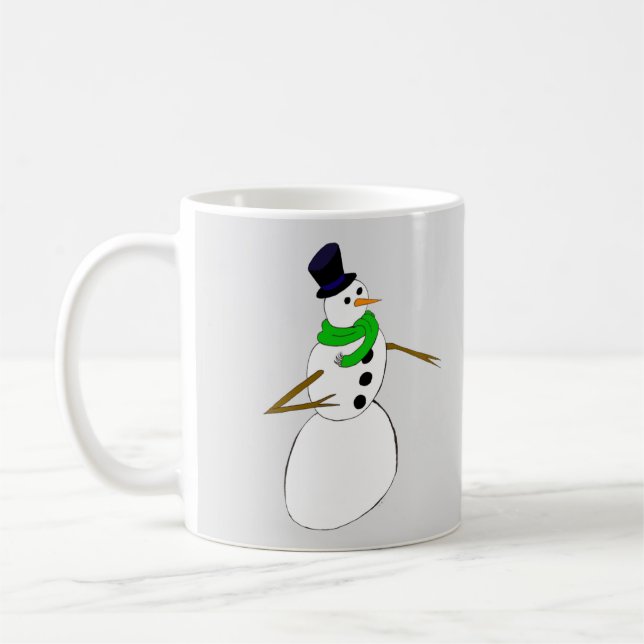 Taza De Café un muñeco de nieve (Izquierda)