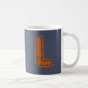Taza De Café Un Naranja que se enfrenta a un monograma espeluzn