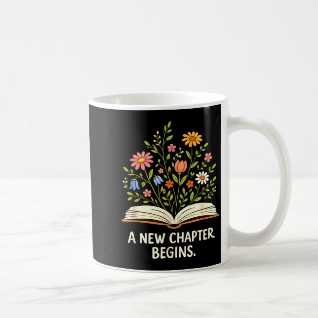 Taza De Café Un nuevo capítulo comienza inspirando biblioteca d (Derecha)